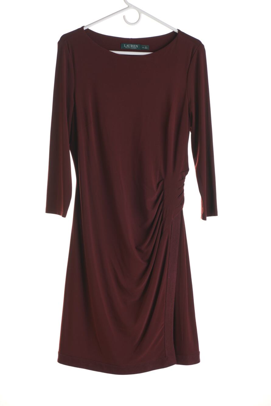 Lauren Maroon Long Sleeve Dress